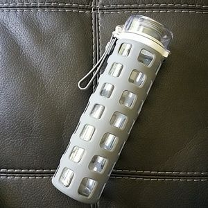 Ello Grey Glass BPA-free Water Bottle
